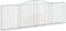vidaXL - Schanskorven - 5 - st - gewelfd - 400x30x120/140 - cm - ijzer