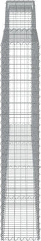 vidaXL - Schanskorven - 5 - st - gewelfd - 400x30x160/180 - cm - ijzer