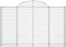 vidaXL - Schanskorven - 6 - st - gewelfd - 200x30x120/140 - cm - ijzer