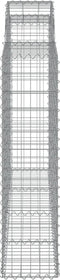 vidaXL - Schanskorven - 6 - st - gewelfd - 200x30x120/140 - cm - ijzer