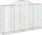 vidaXL - Schanskorven - 6 - st - gewelfd - 200x30x120/140 - cm - ijzer