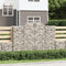 vidaXL - Schanskorven - 6 - st - gewelfd - 200x30x140/160 - cm - ijzer
