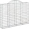 vidaXL - Schanskorven - 6 - st - gewelfd - 200x30x140/160 - cm - ijzer