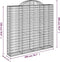 vidaXL - Schanskorven - 6 - st - gewelfd - 200x30x180/200 - cm - ijzer