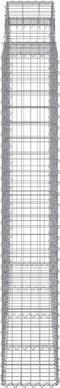 vidaXL - Schanskorven - 6 - st - gewelfd - 200x30x180/200 - cm - ijzer