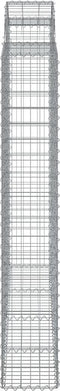 vidaXL - Schanskorven - 6 - st - gewelfd - 200x30x180/200 - cm - ijzer