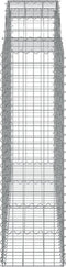 vidaXL - Schanskorven - 6 - st - gewelfd - 200x50x140/160 - cm - ijzer