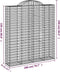 vidaXL - Schanskorven - 6 - st - gewelfd - 200x50x220/240 - cm - ijzer