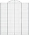 vidaXL - Schanskorven - 6 - st - gewelfd - 200x50x220/240 - cm - ijzer