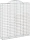 vidaXL - Schanskorven - 6 - st - gewelfd - 200x50x220/240 - cm - ijzer