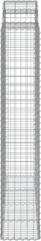 vidaXL - Schanskorven - 6 - st - gewelfd - 200x50x220/240 - cm - ijzer