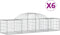 vidaXL - Schanskorven - 6 - st - gewelfd - 200x50x40/60 - cmgegalvaniseerd - ijzer