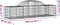 vidaXL - Schanskorven - 6 - st - gewelfd - 200x50x40/60 - cmgegalvaniseerd - ijzer