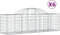 vidaXL - Schanskorven - 6 - st - gewelfd - 200x50x60/80 - cm - gegalvaniseerd - ijzer