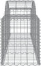 vidaXL - Schanskorven - 6 - st - gewelfd - 200x50x60/80 - cm - gegalvaniseerd - ijzer