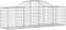 vidaXL - Schanskorven - 6 - st - gewelfd - 200x50x60/80 - cm - gegalvaniseerd - ijzer