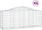 vidaXL - Schanskorven - 6 - st - gewelfd - 200x50x80/100 - cm - gegalvaniseerd - ijzer
