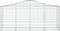 vidaXL - Schanskorven - 6 - st - gewelfd - 200x50x80/100 - cm - gegalvaniseerd - ijzer