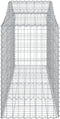 vidaXL - Schanskorven - 6 - st - gewelfd - 200x50x80/100 - cm - gegalvaniseerd - ijzer