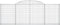 vidaXL - Schanskorven - 6 - st - gewelfd - 300x30x100/120 - cm - ijzer