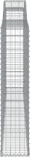 vidaXL - Schanskorven - 6 - st - gewelfd - 300x30x140/160 - cm - ijzer