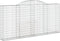 vidaXL - Schanskorven - 6 - st - gewelfd - 300x30x140/160 - cm - ijzer