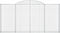 vidaXL - Schanskorven - 6 - st - gewelfd - 300x30x140/160 - cm - ijzer