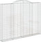 vidaXL - Schanskorven - 6 - st - gewelfd - 300x30x220/240 - cm - ijzer
