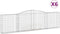 vidaXL - Schanskorven - 6 - st - gewelfd - 400x30x100/120 - cm - ijzer