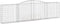 vidaXL - Schanskorven - 6 - st - gewelfd - 400x30x100/120 - cm - ijzer
