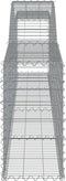 vidaXL - Schanskorven - 6 - st - gewelfd - 400x30x60/80 - cm - ijzer