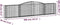 vidaXL - Schanskorven - 6 - st - gewelfd - 400x30x80/100 - cm - ijzer