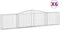 vidaXL - Schanskorven - 6 - st - gewelfd - 400x30x80/100 - cm - ijzer