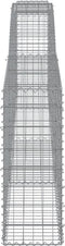 vidaXL - Schanskorven - 6 - st - gewelfd - 400x30x80/100 - cm - ijzer