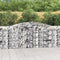 vidaXL - Schanskorven - 6 - st - gewelfd - 400x50x100/120 - cm - ijzer