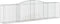 vidaXL - Schanskorven - 6 - st - gewelfd - 400x50x100/120 - cm - ijzer