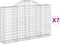 vidaXL - Schanskorven - 7 - st - gewelfd - 200x30x120/140 - cm - ijzer