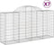 vidaXL - Schanskorven - 7 - st - gewelfd - 200x50x100/120 - cm - ijzer