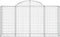 vidaXL - Schanskorven - 7 - st - gewelfd - 200x50x100/120 - cm - ijzer