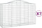 vidaXL - Schanskorven - 7 - st - gewelfd - 200x50x120/140 - cm - ijzer