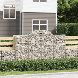vidaXL - Schanskorven - 7 - st - gewelfd - 200x50x120/140 - cm - ijzer