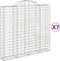 vidaXL - Schanskorven - 7 - st - gewelfd - 200x50x180/200 - cm - ijzer
