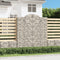 vidaXL - Schanskorven - 7 - st - gewelfd - 200x50x220/240 - cm - ijzer