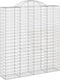 vidaXL - Schanskorven - 7 - st - gewelfd - 200x50x220/240 - cm - ijzer