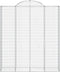 vidaXL - Schanskorven - 7 - st - gewelfd - 200x50x220/240 - cm - ijzer