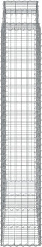 vidaXL - Schanskorven - 7 - st - gewelfd - 200x50x220/240 - cm - ijzer