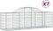 vidaXL - Schanskorven - 7 - st - gewelfd - 200x50x60/80 - cm - gegalvaniseerd - ijzer
