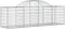 vidaXL - Schanskorven - 7 - st - gewelfd - 200x50x60/80 - cm - gegalvaniseerd - ijzer
