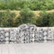 vidaXL - Schanskorven - 7 - st - gewelfd - 200x50x80/100 - cm - gegalvaniseerd - ijzer