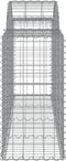 vidaXL - Schanskorven - 7 - st - gewelfd - 200x50x80/100 - cm - gegalvaniseerd - ijzer